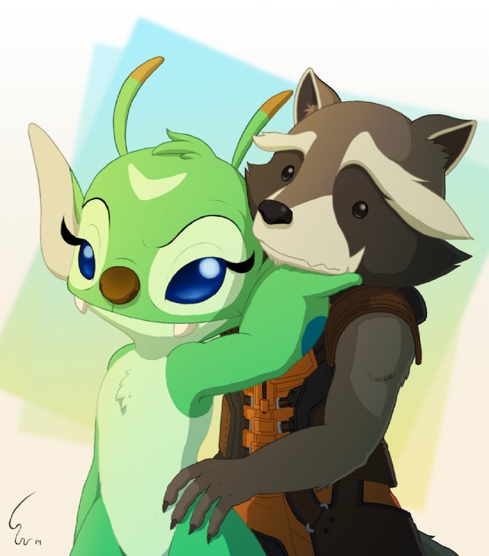 bonnie and rocket raccoon (guardians of the galaxy and etc) created by ribera