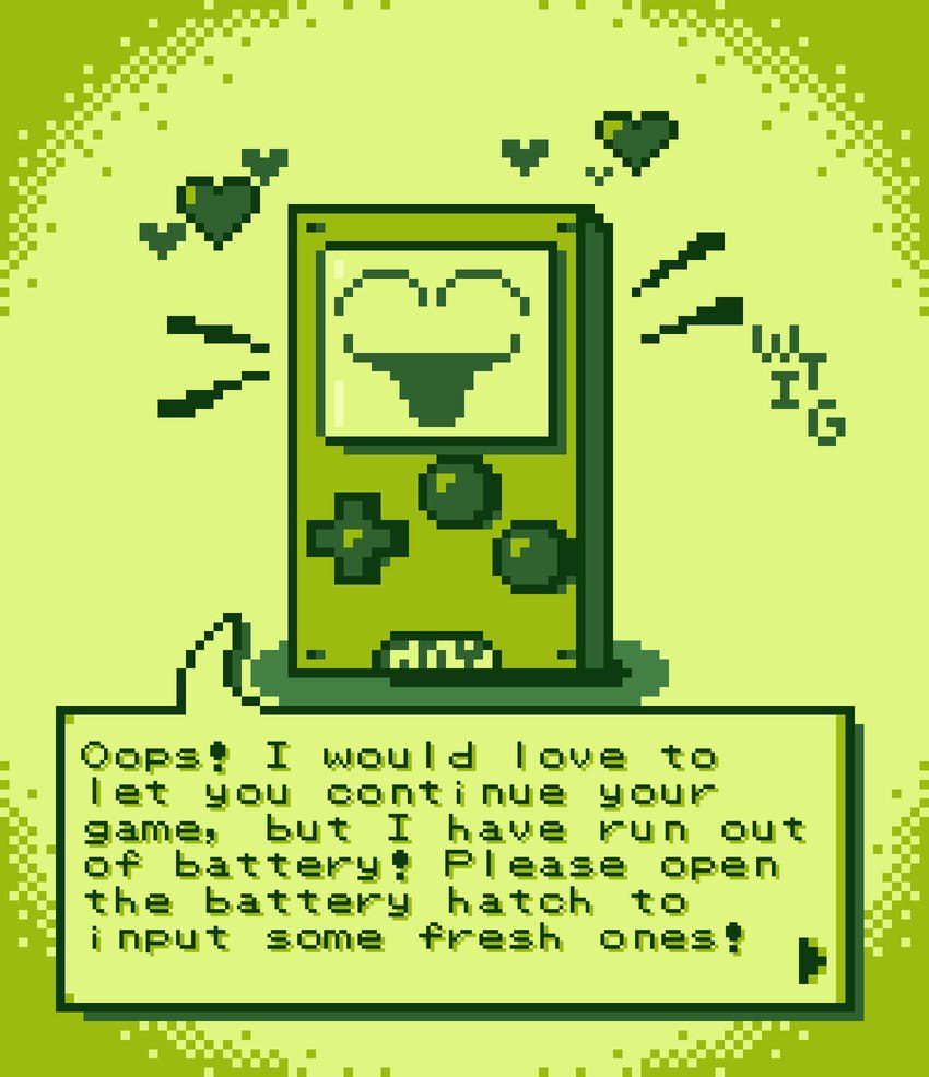 heart_symbol imminent_sex innuendo love machine male not_furry objectum solo text_box wowthisisgreat game_boy game_boy_family nintendo animate_inanimate living_machine digital_media_(artwork) hi_res pixel_(artwork) sequence