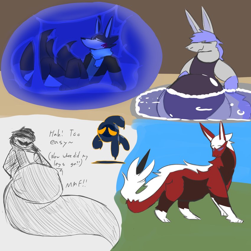 anthro anthro_pred anthro_prey apode belly big_belly biped blue_internal blue_sclera blush blush_lines bodily_fluids closed_smile clothed clothed_anthro clothing countershade_fur countershading dripping empty_eyes eyes_closed feral feral_pred floating floating_head_creature fluffy fluffy_tail fully_inside fur group hair hanging_belly huge_belly in_pool inside_stomach internal leg_markings legless long_ears looking_at_belly looking_at_own_belly looking_at_self looking_down looking_down_at_belly looking_down_at_self markings mouth_closed multicolored_body multicolored_fur one-piece_swimsuit partially_submerged quadruped satisfied_look serpentine smile socks_(marking) soft_vore stomach_acid struggling struggling_prey swimwear tail text torn_swimsuit torn_swimwear vore water yellow_sclera somedorkzter ghosts_&_japes ghosts_and_japes billy_(somedorkzter) seraph_(g&j) canid canine draconcopode elemental_creature fox ghost goo_creature mammal naga spirit water_creature zorgoia 1:1 2024 character_request digital_drawing_(artwork) digital_media_(artwork) english_description english_text hi_res multiple_images