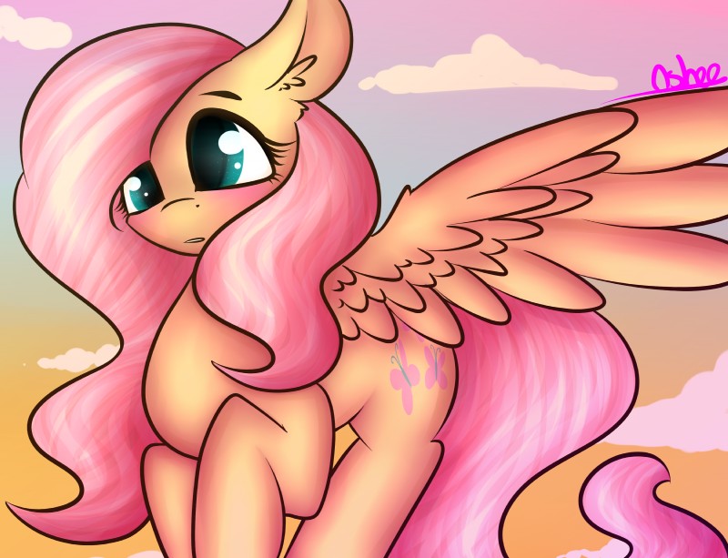 blush cloud cutie_mark feathered_wings feathers female feral flying fur green_eyes hair looking_at_viewer pink_hair sky solo spread_wings wings yellow_body yellow_feathers yellow_fur ashee friendship_is_magic hasbro my_little_pony mythology fluttershy_(mlp) equid equine horse mammal mythological_creature mythological_equine pegasus pony 2016 hi_res