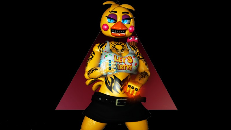 cupcake and toy chica (five nights at freddy's 2 and etc) created by infernox-ratchet