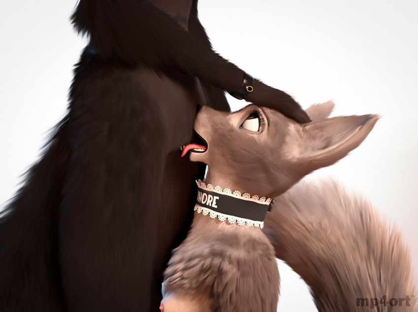 anthro biped brown_body brown_fur choker cunnilingus duo faceless_character faceless_female female female/female fur genitals heart_symbol jewelry necklace oral piercing pussy sex tongue tongue_out vaginal mr_shy umbra_(mp4ort) canid canine canis mammal wolf 3d_(artwork) digital_media_(artwork)