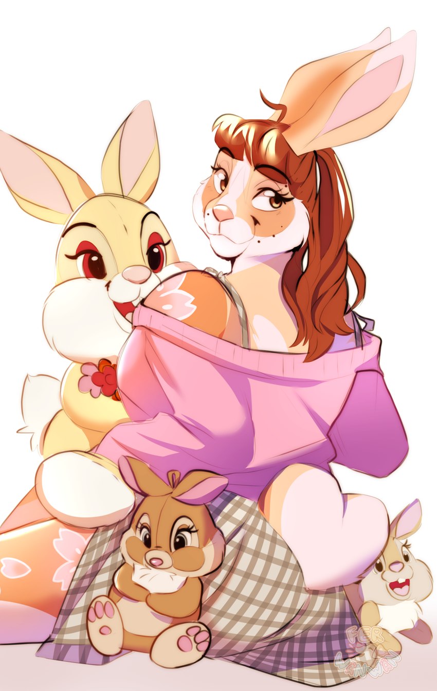 fer and miss bunny (bambi (film) and etc) created by ferwanwan