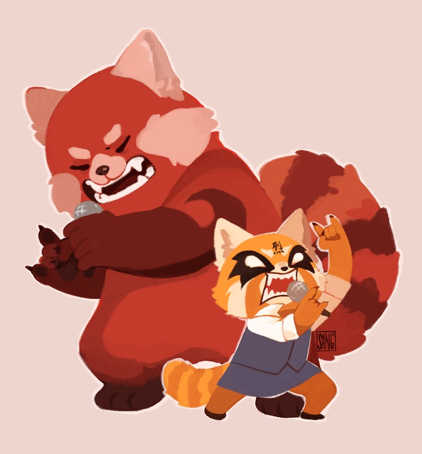 meilin lee and retsuko (turning red and etc) created by sangcoon