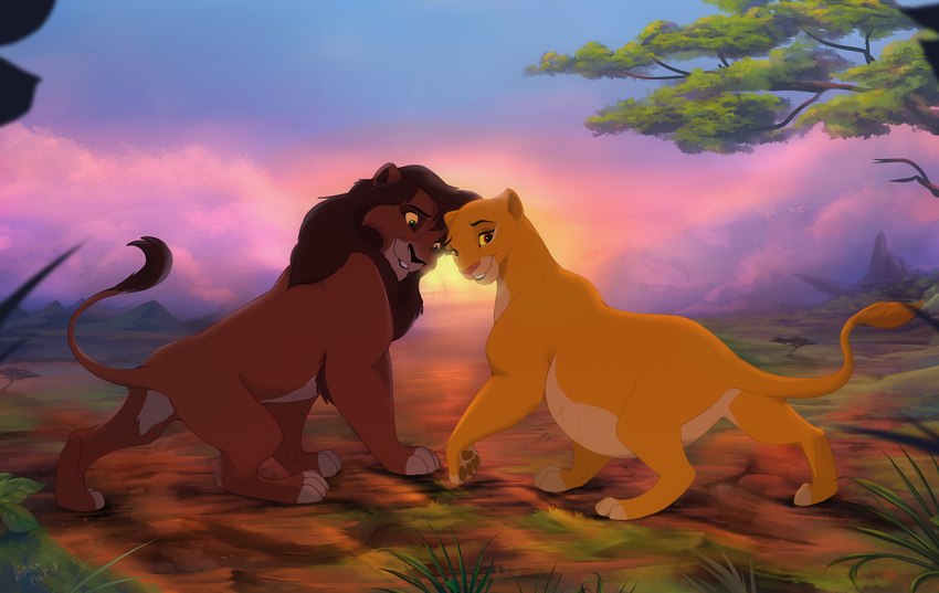 kiara and kovu (the lion king and etc) created by black kitty