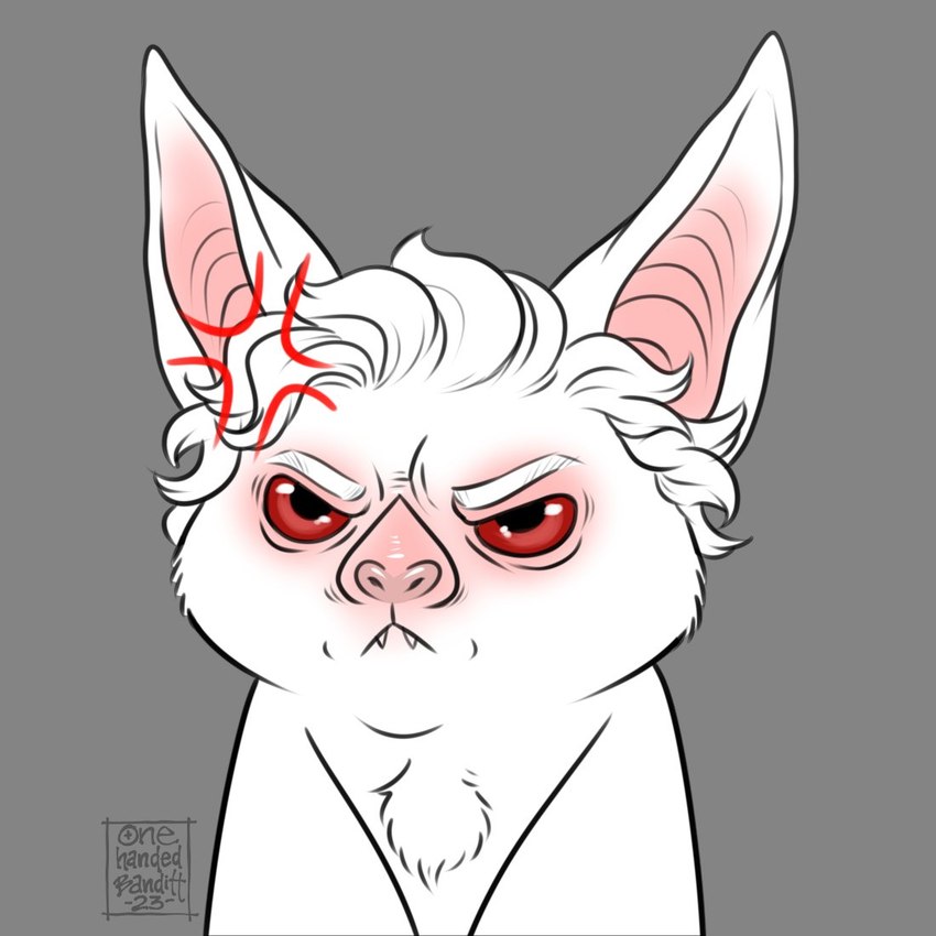 angry cross-popping_vein feral feralized fur male red_eyes solo white_body white_fur onehandedbndt baldur's_gate baldur's_gate_3 bioware electronic_arts larian_studios astarion_(baldur's_gate) batstarion bat leaf-nosed_bat mammal microbat vampire_bat yangochiropteran 1:1