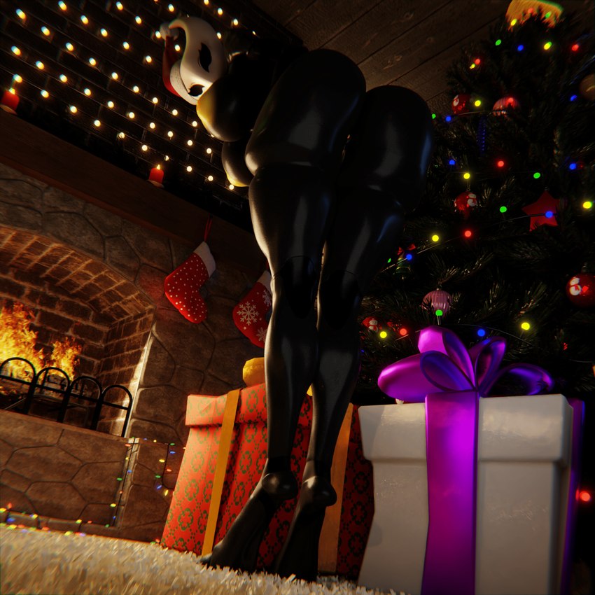 2_horns anus black_eyes breasts butt christmas_present christmas_tree female fire fireplace genitals gift holidays horn inside low-angle_view nude plant pussy solo tree white_head sdcat11 christmas hollow_knight team_cherry hornet_(hollow_knight) arthropod 1:1 2024 3d_(artwork) digital_media_(artwork) hi_res