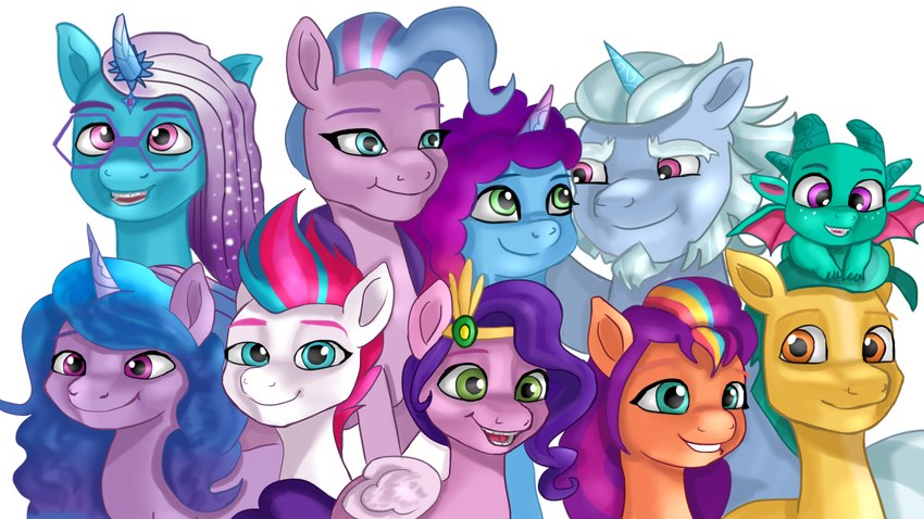 alphabittle blossomforth, hitch trailblazer, sparky sparkeroni, misty brightdawn, sunny starscout, and etc (my little pony and etc) created by jbond
