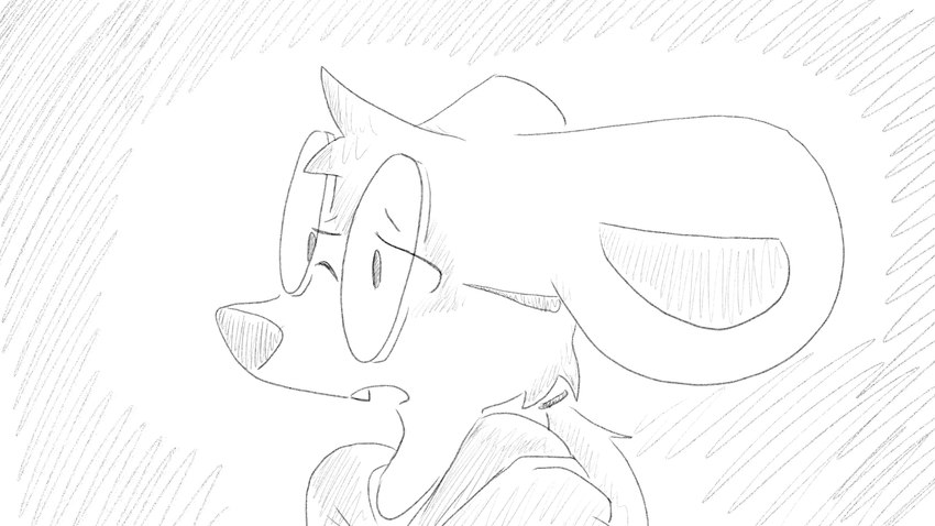 anthro clothed clothing eyewear female glasses hair ponytail round_glasses solo wearing_glasses worried dragonweirdo animal_crossing nintendo petri_(animal_crossing) mammal mouse murid murine rodent 16:9 dialogue_in_description greyscale hi_res monochrome widescreen