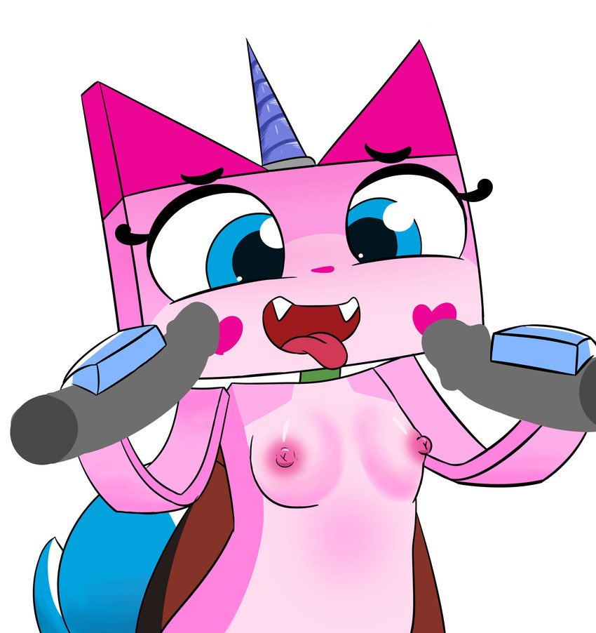 anthro breasts female feral group horn lego_brick tongue tongue_out foxart950 lego mythology the_lego_movie unikitty domestic_cat equid equine felid feline felis humanoid hybrid mammal mythological_creature mythological_equine unicorn absurd_res hi_res