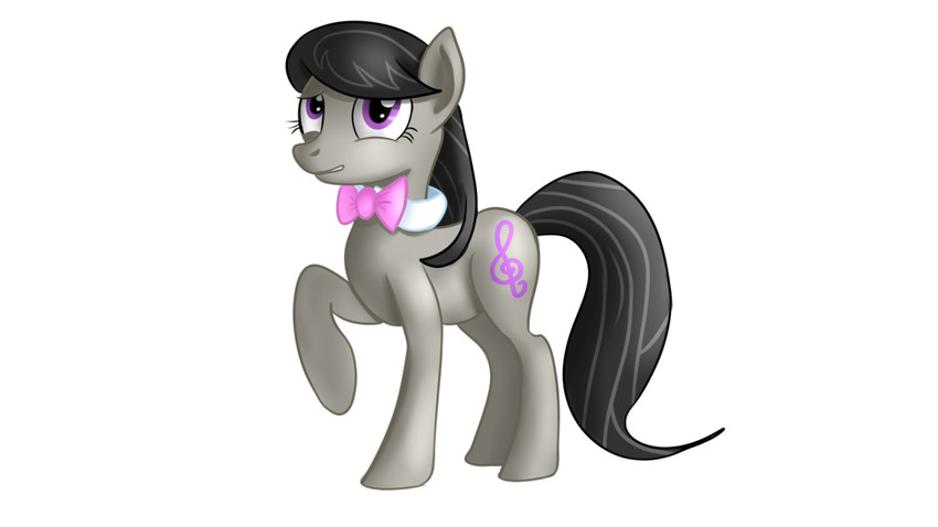 eyelashes female feral grey_body musical_clef musical_symbol purple_eyes simple_background solo symbol treble_clef white_background jbond friendship_is_magic hasbro my_little_pony octavia_(mlp) earth_pony equid equine horse mammal pony 16:9 widescreen