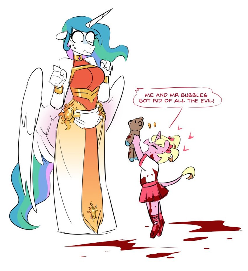 eureka, fan character, and princess celestia (friendship is magic and etc) created by redxbacon