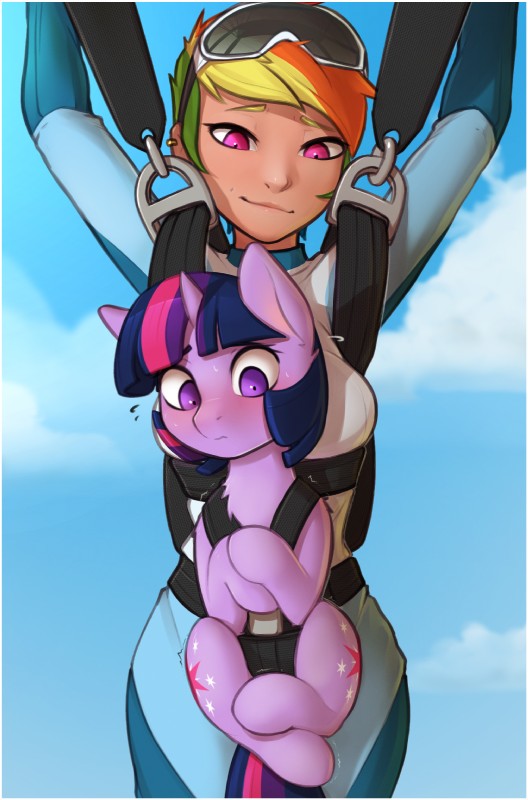 rainbow dash and twilight sparkle (friendship is magic and etc) created by pudgeruffian