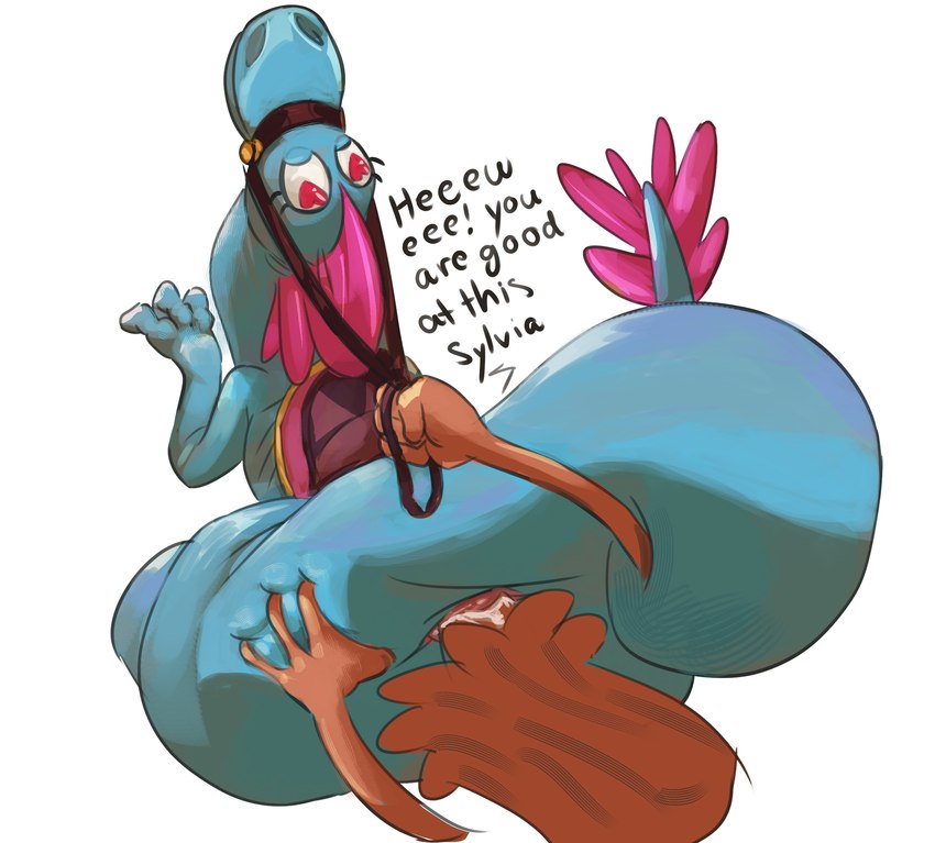 anthro bodily_fluids cum cum_inside duo female feral from_behind_position genital_fluids interspecies male male/female saddle sex applephil disney wander_over_yonder sylvia_(wander_over_yonder) wander zbornak hi_res