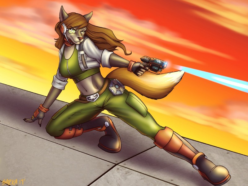 fox mccloud and roxia (blizzard entertainment and etc) created by asarkadraws