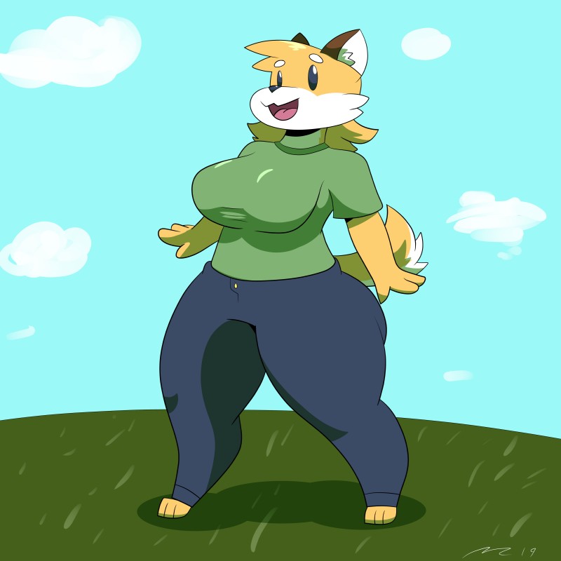 big_breasts breasts female solo mac-daddy inari canid canine canis domestic_dog mammal shiba_inu spitz 1:1 absurd_res hi_res