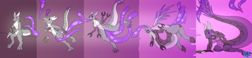 anthro basic_sequence bodily_fluids breasts claws corruption female five_frame_image five_frame_sequence genital_fluids horn linear_sequence multi_frame_sequence non-mammal_breasts solo species_transformation tentacles transformation transformation_sequence vaginal_fluids wide_image captain_kobold ryaegos arthropod eldritch_abomination insect kobold scalie absurd_res comic hi_res long_image sequence