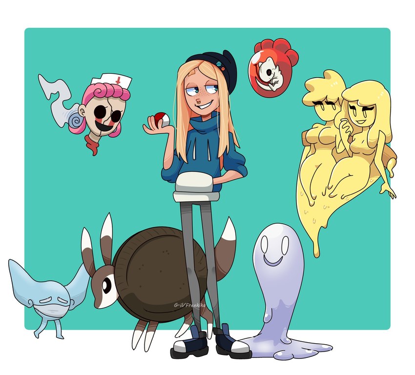 blonde_hair blue_eyes breasts cheese clothing crying_blood dairy_products eyeless facial_piercing featureless_breasts female food freckles hair hoodie nose_piercing nose_ring piercing pink_hair pizza pokeball ring_piercing standard_pokeball topwear white_body freekia fakemon nintendo pokemon pokemon_clover fakeveelution food_creature food_humanoid goo_creature human humanoid mammal mozzamazel nauseon oreon_(fakemon) premantom semdrop unjoy hi_res