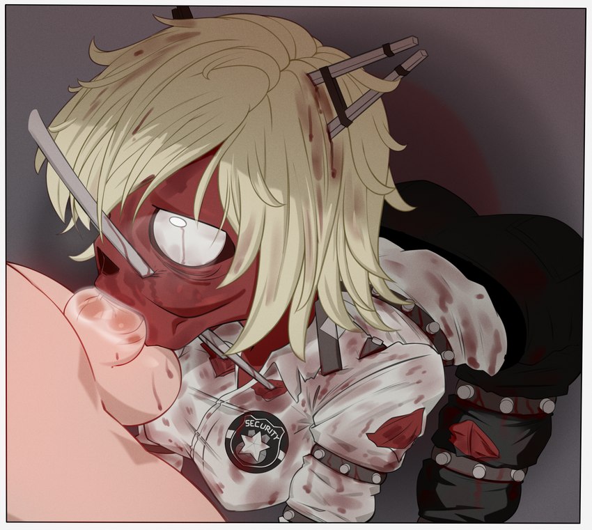 balls_deep blonde_hair blood bodily_fluids corpse duo fellatio female forced genitals gore hair horror_(theme) human_only kneeling male male/female nipple_outline not_furry oral penetration penile penis rape sex zexlynk five_nights_at_freddy's five_nights_at_freddy's:_security_breach scottgames steel_wool_studios vanessa_(fnaf) human mammal springlock_suit 2023 absurd_res hi_res