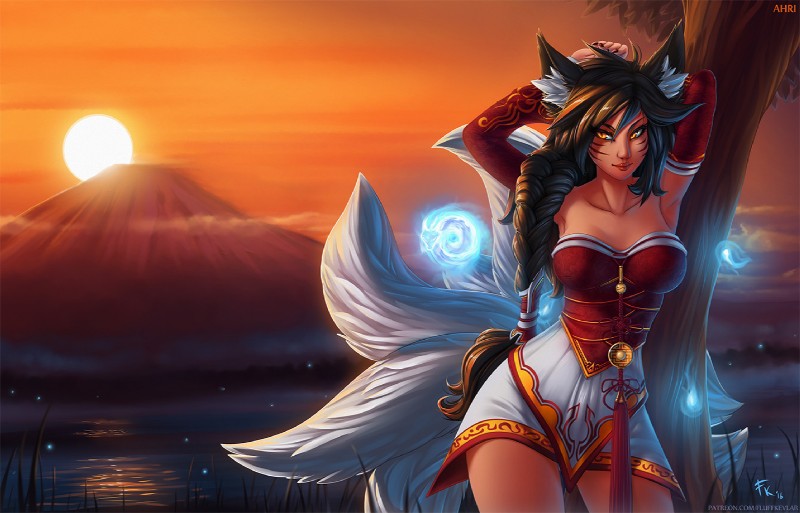 ahri (league of legends and etc) created by fluff-kevlar