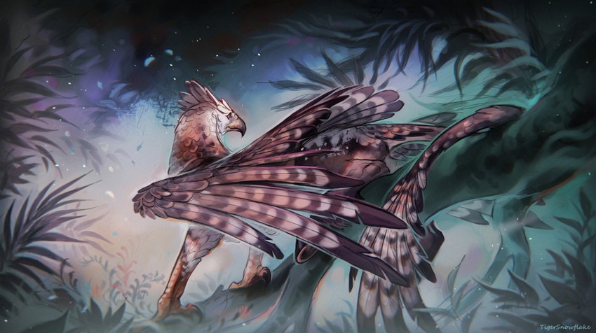 abstract_background anthro beak biceps blue_eyes branch brown_body claws clothing dark_body feathered_wings feathers feet feral forest leaf legwear male muscular muscular_anthro muscular_male muscular_thighs nature nature_background outside plant sitting solo talons tan_body thigh_highs toes tree wings tigersnowflake european_mythology greek_mythology mythology lukasz_(lukka9090) accipitrid accipitriform avian bird eagle equid equine falcon falconid gryphon harpy hippogriff horse mammal mythological_avian mythological_creature hi_res