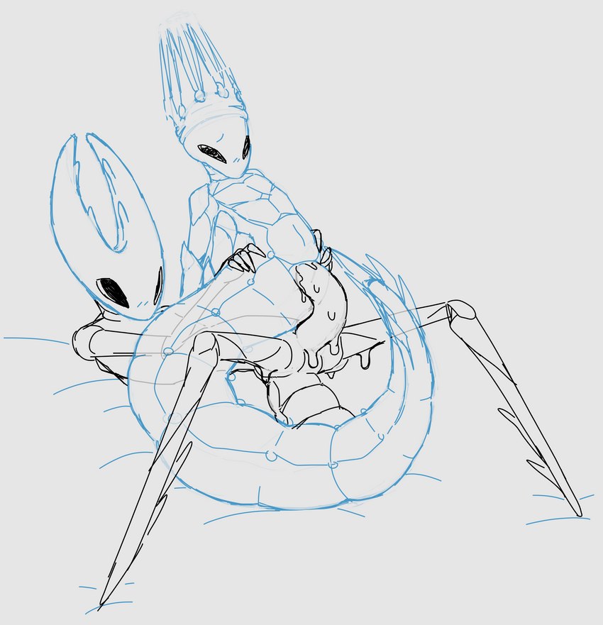 andromorph arthropod_abdomen crotch_tentacles genitals intersex intersex/male male penetration penis tentacle_penetration tentacles unusual_anatomy unusual_genitalia unusual_penis bigwetslapper hollow_knight team_cherry hollow_knight_(character) pale_king_(hollow_knight) pure_vessel_(hollow_knight) arthropod insect hi_res father_(lore) father_and_child_(lore) incest_(lore) parent_(lore) parent_and_child_(lore)