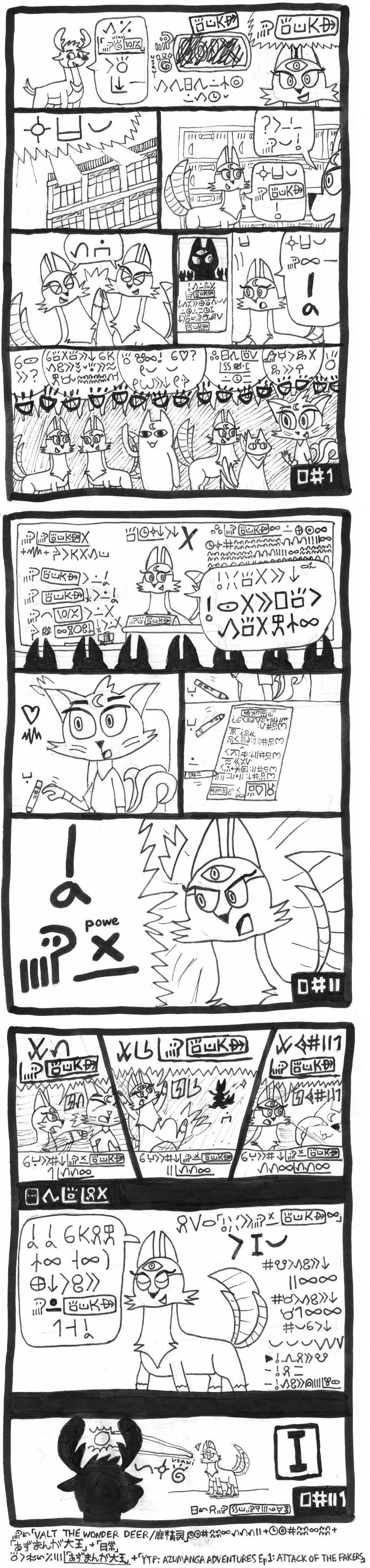 3_eyes 3_tails anthro beam classroom clone eye_beam female feral fight group high_school humor kick light light_beam locker_room male multi_eye multi_tail punch school student tail teacher teacher_and_student text toki_pona_description kittsudon azumanga_daioh nichijou valt_the_wonder_deer chiyo-father sakamoto_(nichijou) trika valt deer domestic_cat felid feline felis mammal 2024 absurd_res comic constructed_language hi_res long_image monochrome sitelen_pona tall_image toki_pona_text traditional_media_(artwork) translated