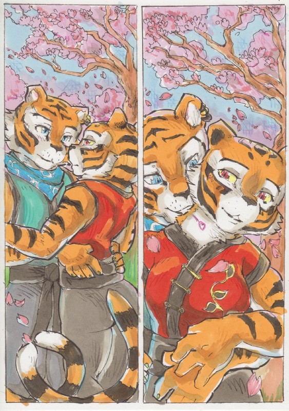 fan character and master tigress (kung fu panda and etc) created by daigaijin