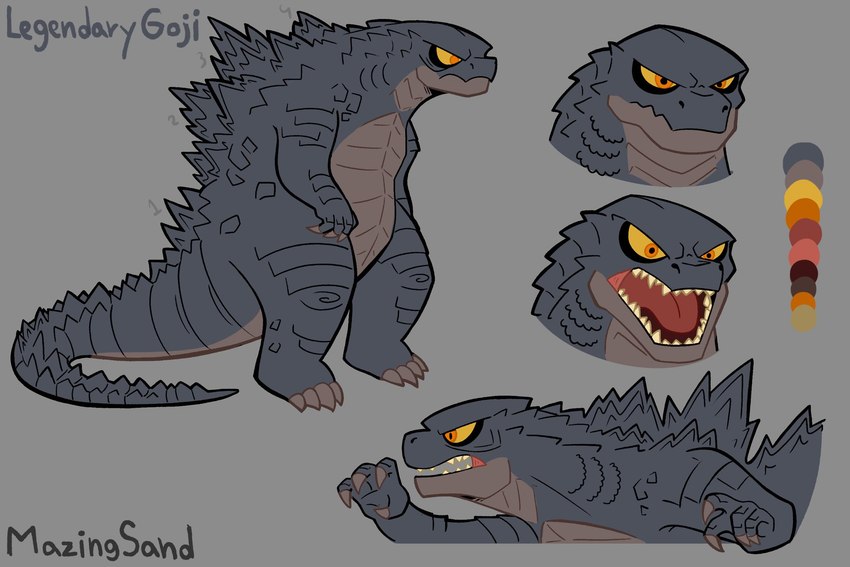 godzilla and godzilla (godzilla (series) and etc) created by mazingsand