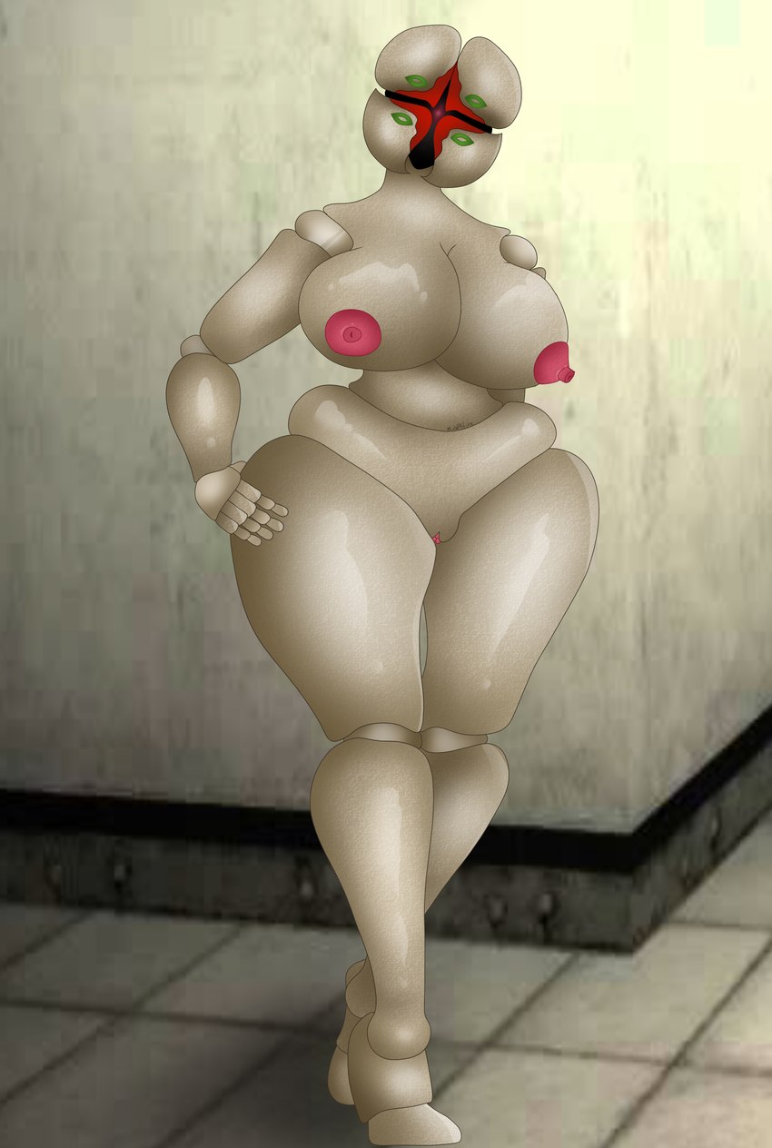 breasts concrete female genitals nipples pussy sculpture solo statue lewarfire scp_foundation scp-173 animate_inanimate concrete_creature elemental_creature elemental_humanoid humanoid living_statue mineral_fauna mineral_humanoid absurd_res colored hi_res signature