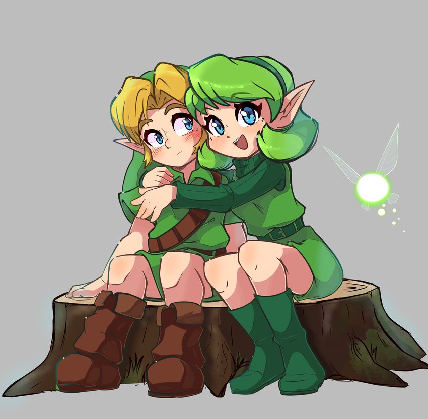saria and young link (the legend of zelda and etc) created by nin10ja