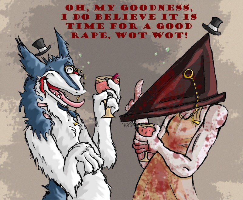 pyramid head and rain silves (silent hill and etc) created by seaweedprincess