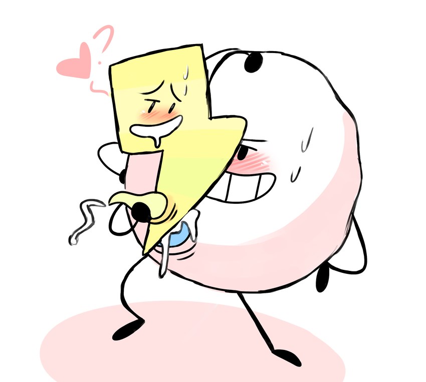 blush bodily_fluids cum cum_in_ass cum_inside dripping duo genital_fluids lightning_bolt male male/male masturbation not_furry snow snowball sweat unknown_artist battle_for_dream_island object_shows lightning_(bfdi) snowball_(bfdi) animate_inanimate hi_res