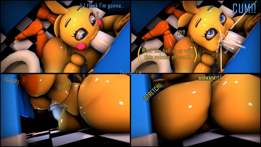 areola bodily_fluids breasts cum cum_in_mouth cum_inflation cum_inside duo fellatio female female_penetrated genital_fluids genitals inflation machine male male/female male_penetrating male_penetrating_female nipples oral oral_penetration penetration penile penis sex zentaisfm five_nights_at_freddy's five_nights_at_freddy's_2 scottgames runaboo_chica toy_chica_(fnaf) animal_humanoid animatronic avian avian_humanoid bird bird_humanoid chicken chicken_humanoid galliform galliform_humanoid gallus_(genus) humanoid phasianid robot 16:9 3d_(artwork) digital_media_(artwork) hi_res widescreen