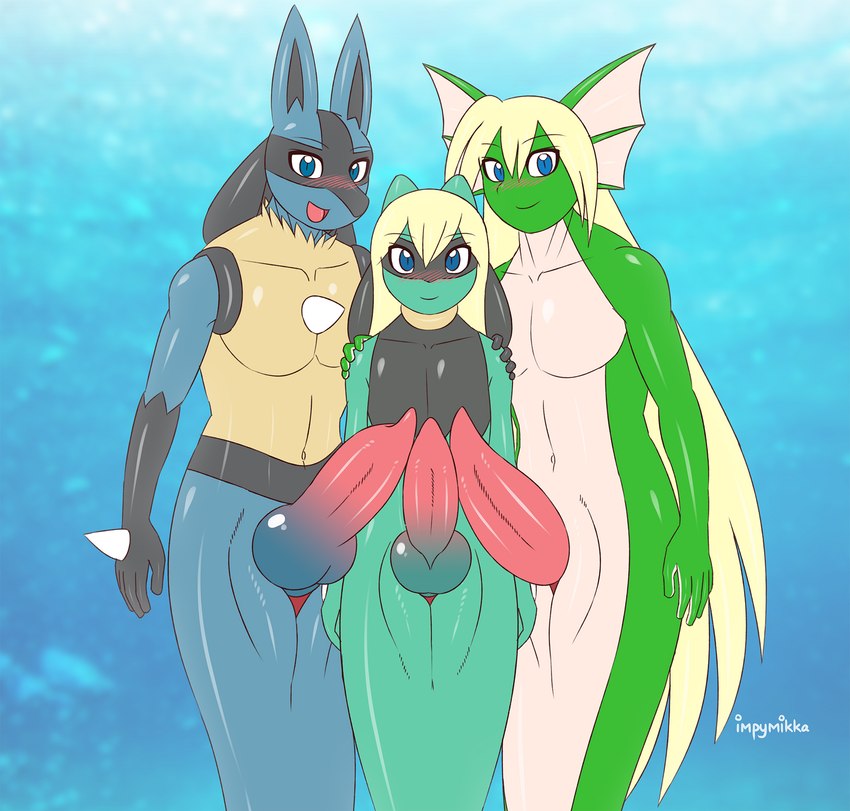 blush erection family_portrait frottage fully/fully_submerged fully_submerged genitals group intersex knot maleherm penile penis sex sex_in_water split_form tapering_penis underwater underwater_sex water impious mythology nintendo pokemon kenrito mikka niko_(impious) dragon generation_4_pokemon hybrid lucario marine merfolk mythological_creature mythological_scalie pokemon_(species) riolu scalie hi_res incest_(lore)