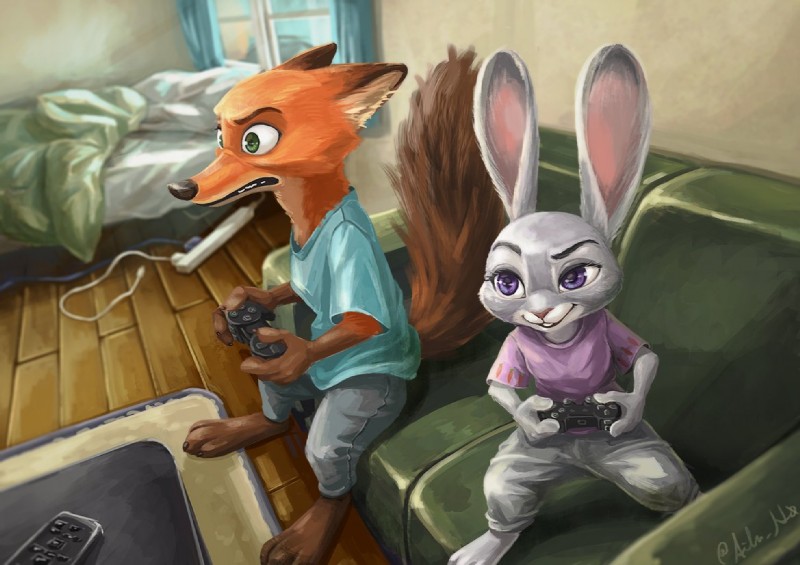 judy hopps and nick wilde (zootopia and etc) created by ailu h0