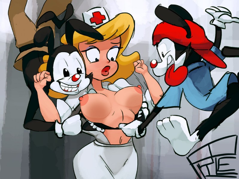 hello nurse, wakko warner, and yakko warner (warner brothers and etc) created by polyle