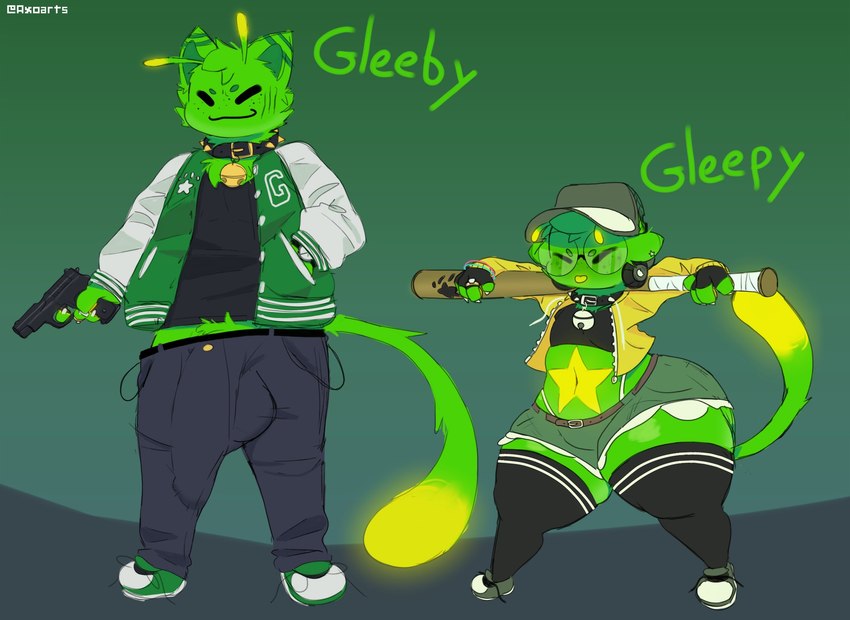 fan character, gleeby, and gleepy (regretevator and etc) created by axoarts