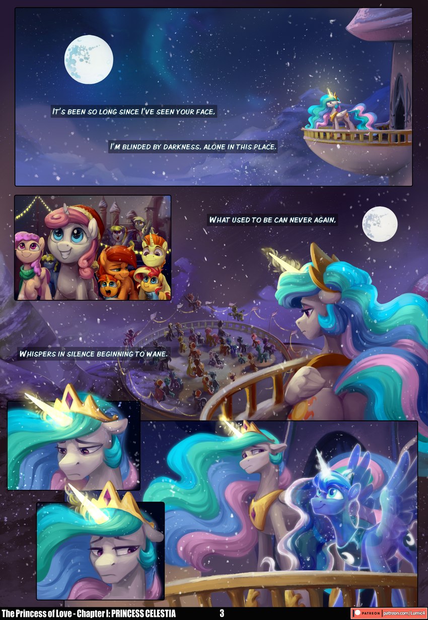 aurora_(phenomenon) balcony canterlot canterlot_castle clothing crown cutie_mark ears_up female feral frown full_moon glowing glowing_horn group happy headgear hearth's_warming_eve holidays horn male mare_in_the_moon moon open_mouth regalia sad smile snow snowing text wings chilllum jewellier_(artist) christmas equestria_girls friendship_is_magic hasbro my_little_pony mythology the_princess_of_love princess_celestia_(mlp) princess_luna_(mlp) stellar_flare_(mlp) sunburst_(mlp) sunset_shimmer_(eg) sunspot_(mlp) equid equine mammal mythological_creature mythological_equine unicorn winged_unicorn absurd_res comic english_text hi_res brother_(lore) brother_and_sister_(lore) daughter_(lore) father_(lore) father_and_child_(lore) father_and_daughter_(lore) father_and_son_(lore) mother_(lore) mother_and_child_(lore) mother_and_daughter_(lore) mother_and_son_(lore) parent_(lore) parent_and_child_(lore) parent_and_daughter_(lore) parent_and_son_(lore) sibling_(lore) sister_(lore) son_(lore)