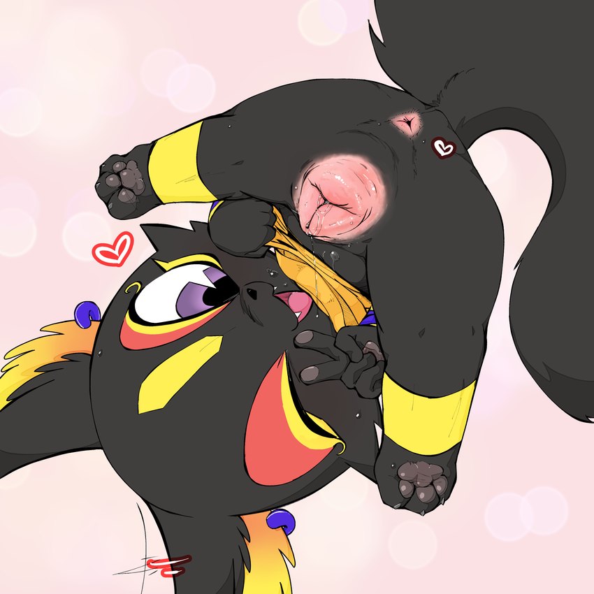 3_toes 5_fingers animal_genitalia animal_pussy ankle_warmers anthro anus ass_up black_body black_claws black_ears black_fur black_nose black_pawpads black_tail blue_piercing bodily_fluids bottomless butt canine_genitalia canine_pussy cheek_tuft chibi claws clothed clothing dress dripping_pussy ear_piercing egyptian egyptian_clothing eyeliner facial_tuft fangs feet female fingerpads fingers fluffy fluffy_tail fur genital_fluids genitals gesture gradient_inner_ear hand_gesture heart_symbol hearts_around_head humanoid_hands legs_up long_tail lying makeup markings motion_lines on_back one_eye_closed open_mouth orange_eyelids pawpads piercing pink_anus pink_background pink_pussy presenting presenting_hindquarters pupils purple_eyes pussy raised_clothing raised_dress simple_background solo spread_legs spreading sweat tail teeth teeth_showing toes tuft v_sign vaginal_fluids yellow_clothing yellow_inner_ear yellow_markings aka_leopard bandai_namco pac-man_(series) pac-man_party patra anubian_jackal canid canine canis jackal mammal 1:1 absurd_res hi_res