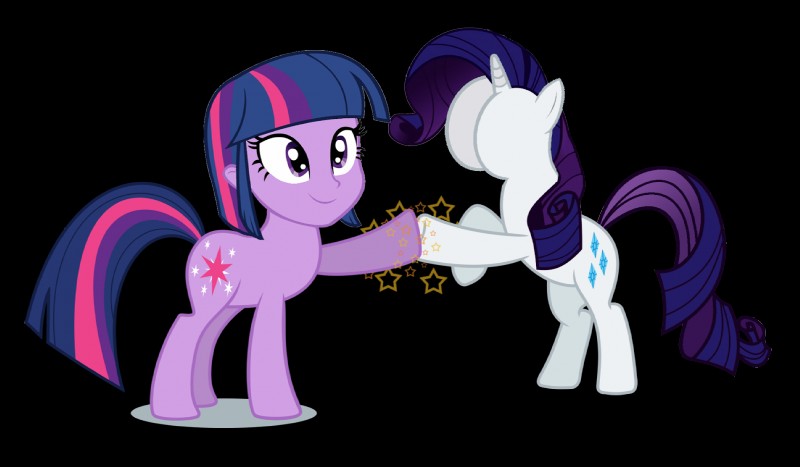 butt cutie_mark duo female feral fist_bump fur gesture hair horn long_hair multicolored_hair purple_body purple_eyes purple_hair purple_skin simple_background smile star transparent_background two_tone_hair white_body white_fur bnka equestria_girls friendship_is_magic hasbro my_little_pony mythology rarity_(mlp) twilight_sparkle_(eg) twilight_sparkle_(mlp) equid equine mammal mythological_creature mythological_equine unicorn alpha_channel hi_res