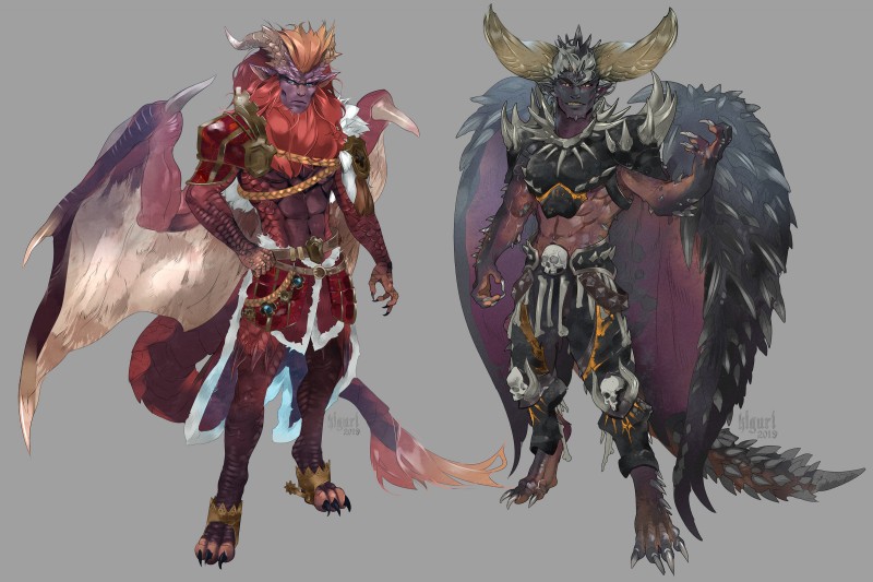 3_toes 4_toes 5_fingers feet fingers horn toes kiguri capcom monster_hunter elder_dragon humanoid nergigante teostra 2020 3:2 digital_media_(artwork) hi_res