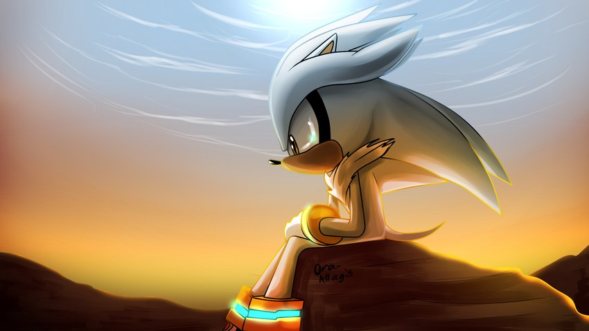 anthro aurora_(phenomenon) black_nose boots chest_tuft clothing footwear fur glistening glistening_eyes gloves hand_on_leg handwear male outside shoes side_view sitting sky sky_background solo tuft white_body white_fur yellow_eyes ora-ivory sega sonic_the_hedgehog_(series) silver_the_hedgehog eulipotyphlan hedgehog mammal 16:9 2018 digital_media_(artwork) digital_painting_(artwork) hi_res shaded signature story story_in_description wallpaper widescreen