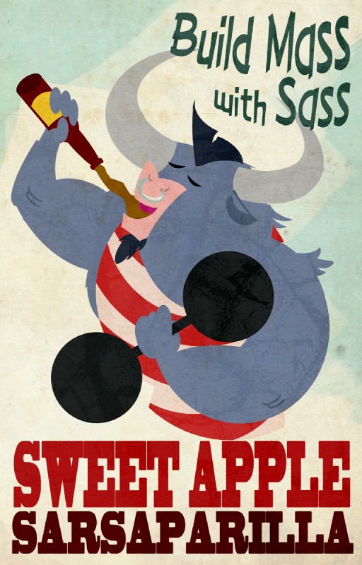 anthro beverage bottle container dumbbell eyes_closed facial_piercing food horn male nose_piercing nose_ring piercing poster poster_template ring ring_piercing root_beer sarsaparilla septum_piercing soda solo text weights pixelkitties european_mythology fallout fallout_equestria friendship_is_magic greek_mythology hasbro microsoft my_little_pony mythology sunset_sarsaparilla iron_will_(mlp) bovid bovine mammal minotaur 2012 crossover english_text hi_res