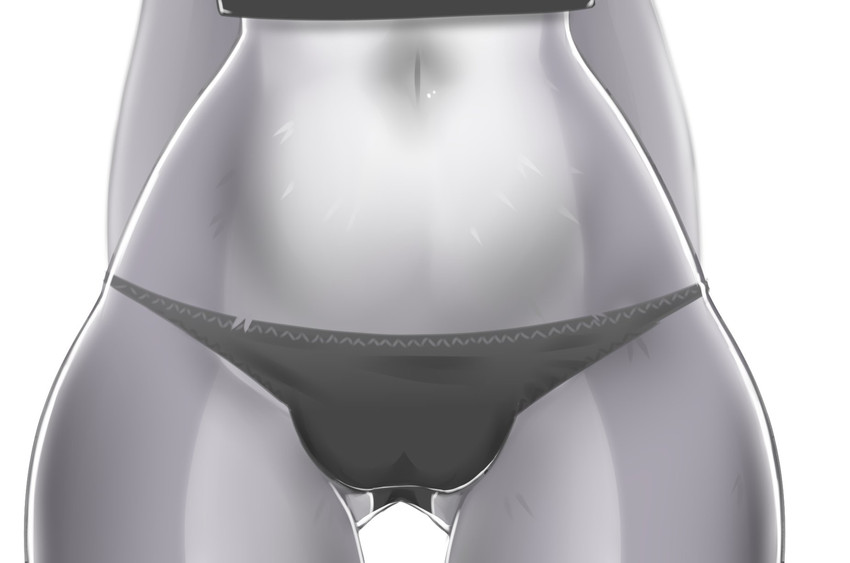 anthro butt butt_from_the_front camel_toe clothed clothing countershade_fur countershade_torso countershading female fur grey_body grey_fur midriff navel panties simple_background solo standing thigh_gap underwear white_background rin_tyan disney zootopia judy_hopps lagomorph leporid mammal rabbit 2021 digital_media_(artwork) greyscale hi_res monochrome shaded