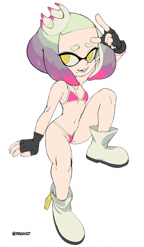 bikini clothing crown female headgear pseudo_hair solo swimwear tentacle_hair tentacles triangle_bikini two-piece_swimsuit brekkist nintendo splatoon pearl_(splatoon) animal_humanoid cephalopod cephalopod_humanoid humanoid inkling marine marine_humanoid mollusk mollusk_humanoid 2017 absurd_res hi_res