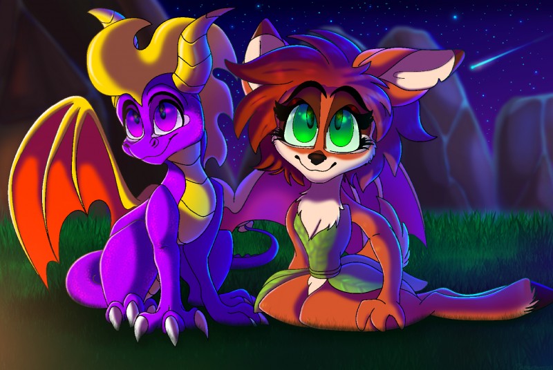 elora and spyro (spyro reignited trilogy and etc) created by plaguedogs123