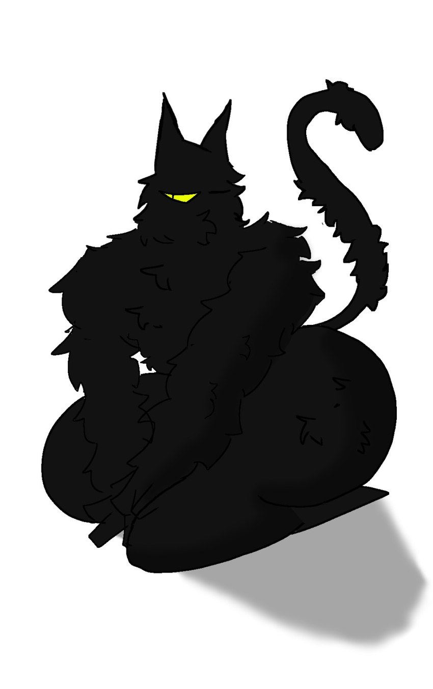 barazoku big_butt butt fluffly long_tail male one_eye_closed simple_background sitting solo tail wink yellow_eyes cu3rvo domestic_cat felid feline felis mammal hi_res shaded simple_shading