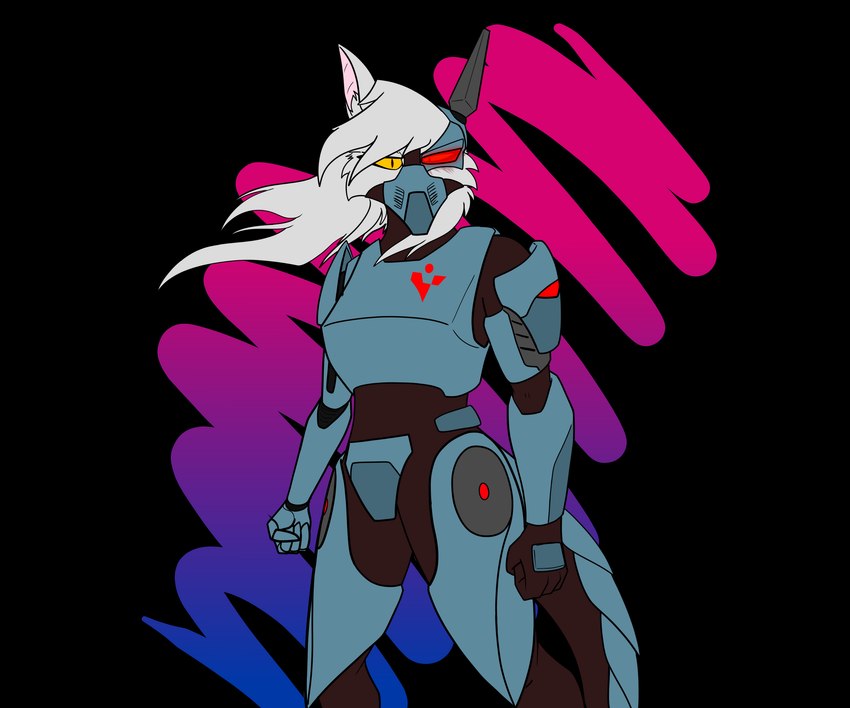 armor bisexual_pride_colors female hair lgbt_pride long_hair looking_at_viewer pride_colors prosthetic prosthetic_limb solo alteredkrimson vakura_(alteredkrimson) bat hybrid kugar_(alteredkrimson) mammal 6:5 absurd_res alpha_channel hi_res