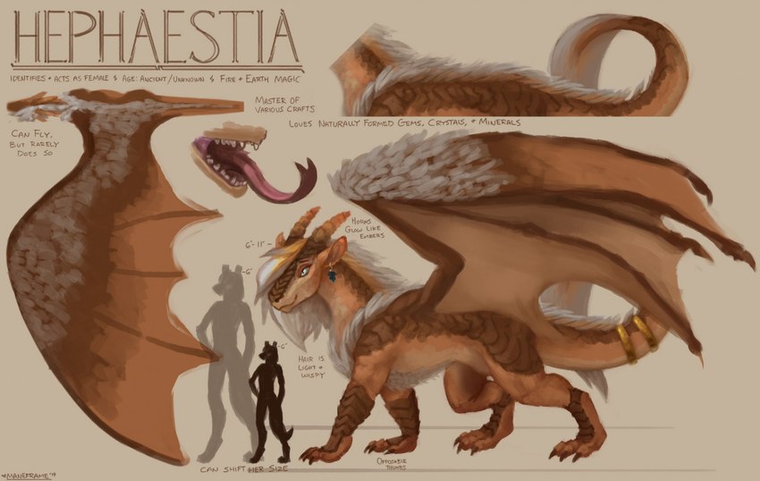 female feral forked_tongue horn membrane_(anatomy) membranous_wings open_mouth quadruped tail text tongue tongue_out wings maneframe mythology hephaestia_(zwerewolf) dragon mythological_creature mythological_scalie scalie english_text model_sheet intersex_(lore)